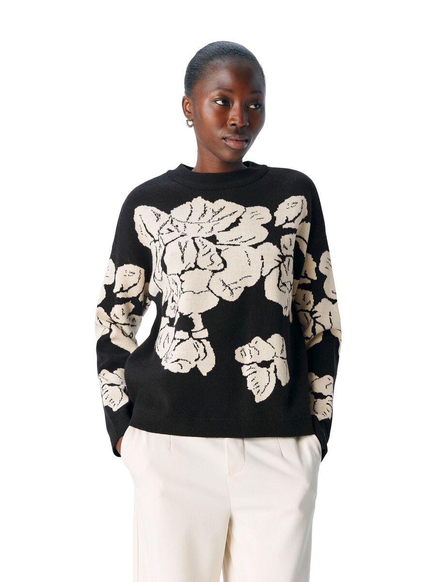 Product carousel image - KNITTED PULLOVER, Black | 1