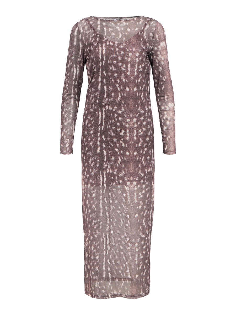 Carousel image - MESH MAXI DRESS, Cocoa Brown | 1