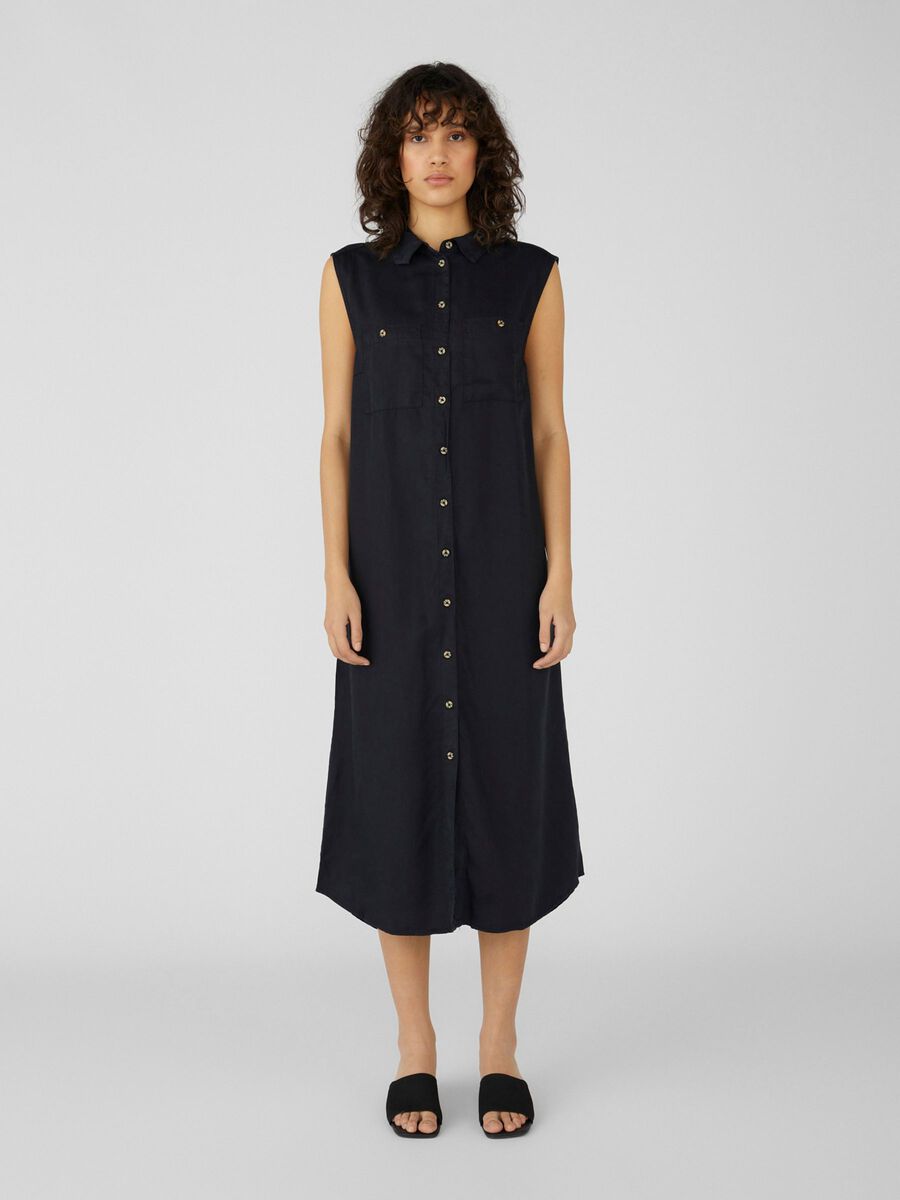 Object Collectors Item SLEEVELESS SHIRT DRESS, Black, highres - 23038558_Black_003.jpg