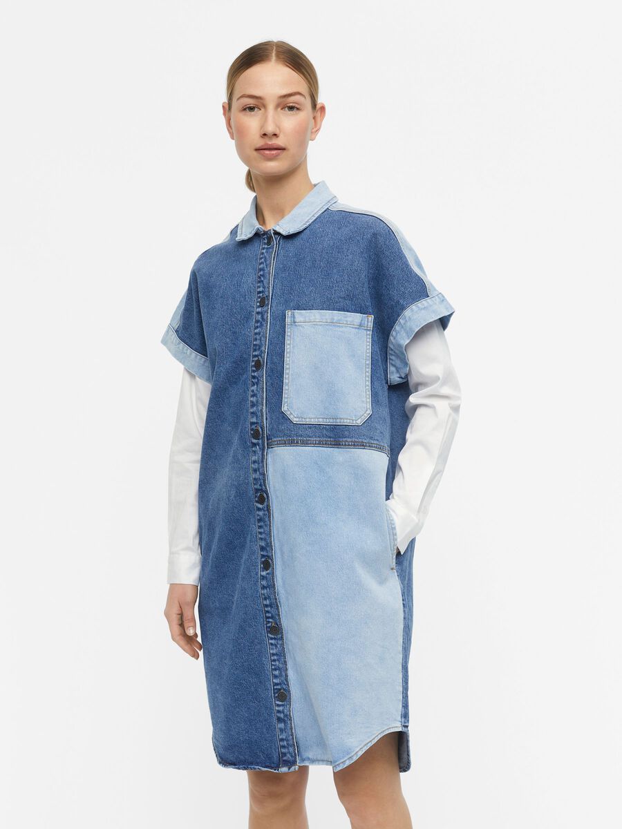 OBJECT LONGLINE DENIM SHIRT, Medium Blue Denim, highres - 23039609_MediumBlueDenim_960426_003.jpg