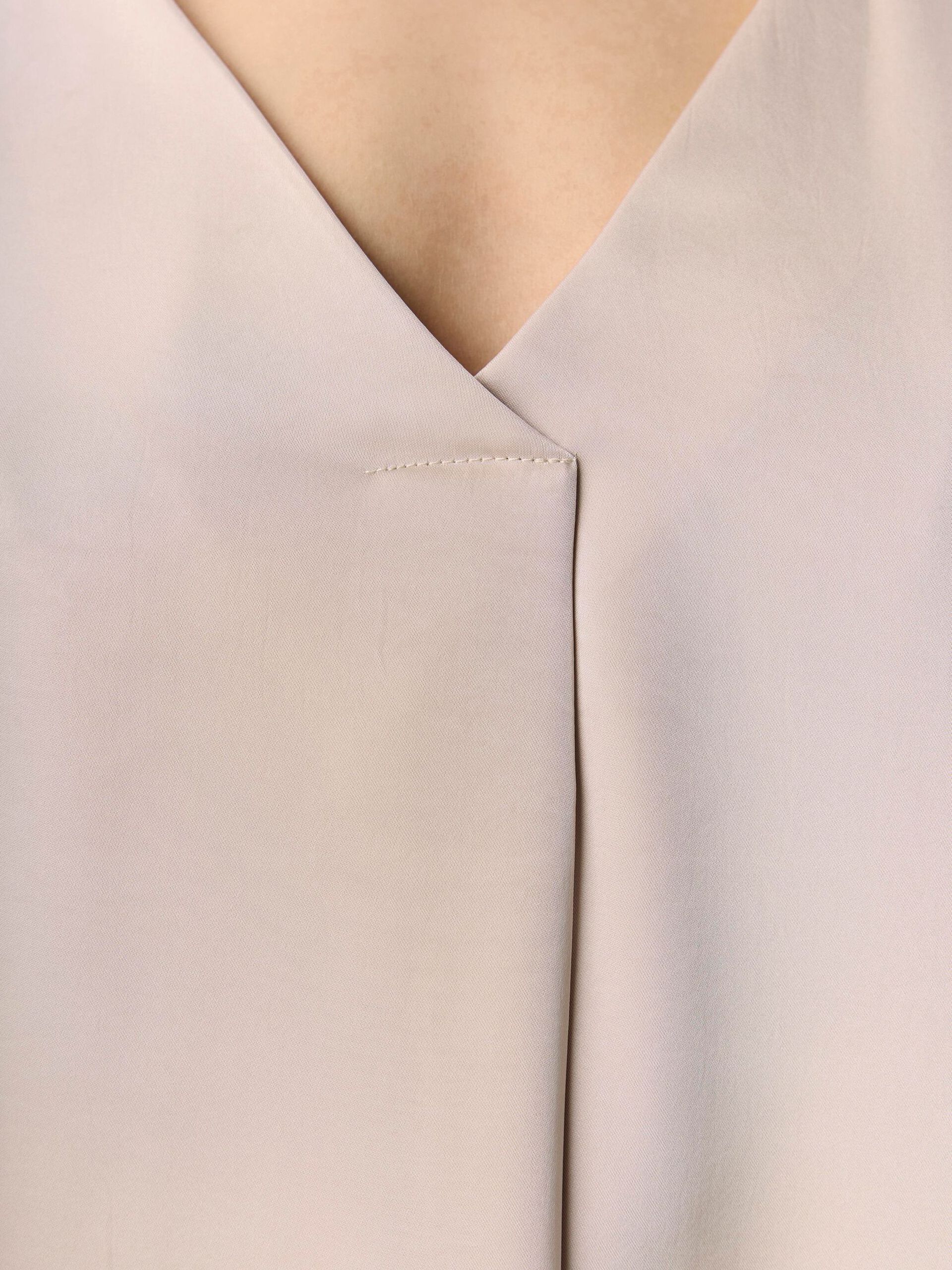 Carousel image - V-NECK BLOUSE, Silver Gray | 5