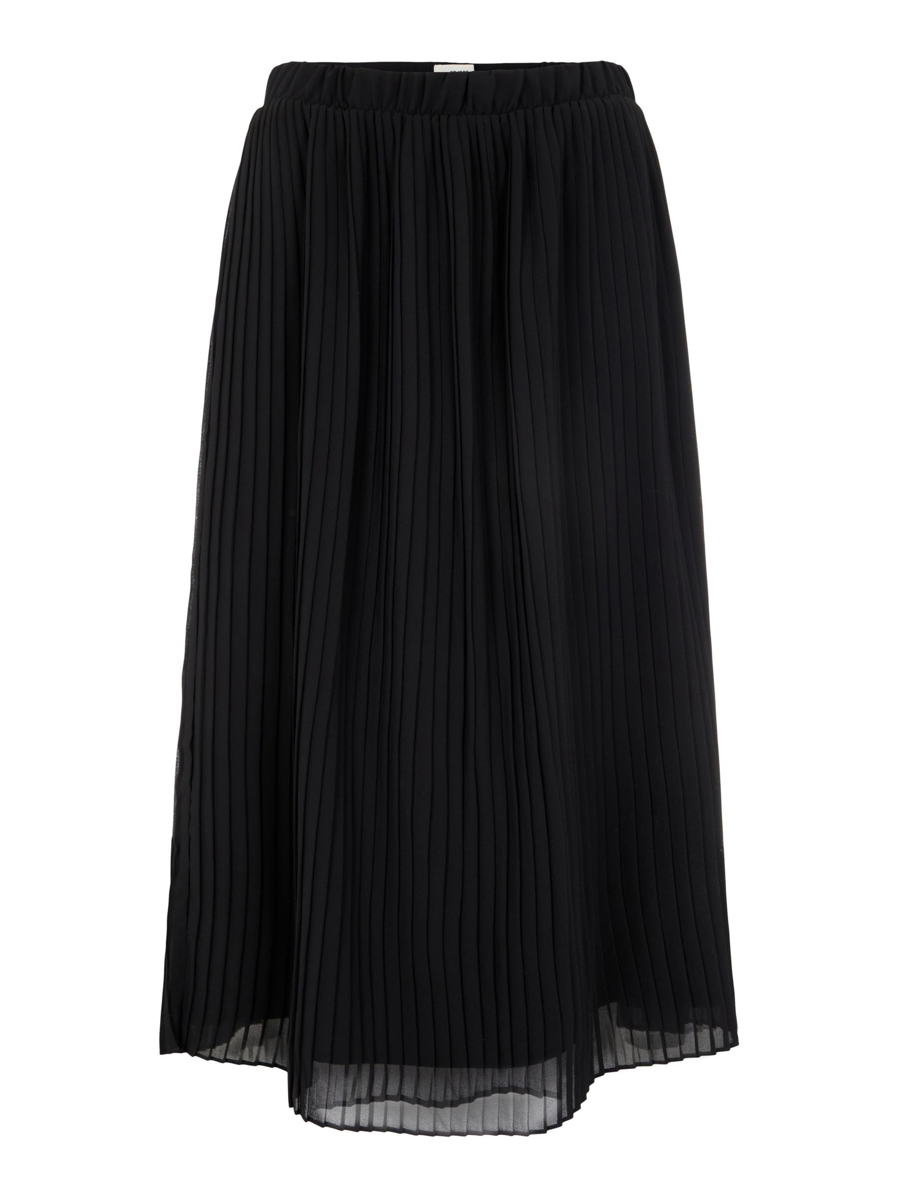 Black pleated midi skirt uk on sale
