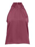 Product image thumbnail - SATIN HALTERNECK TOP, Mauve Wine | 1