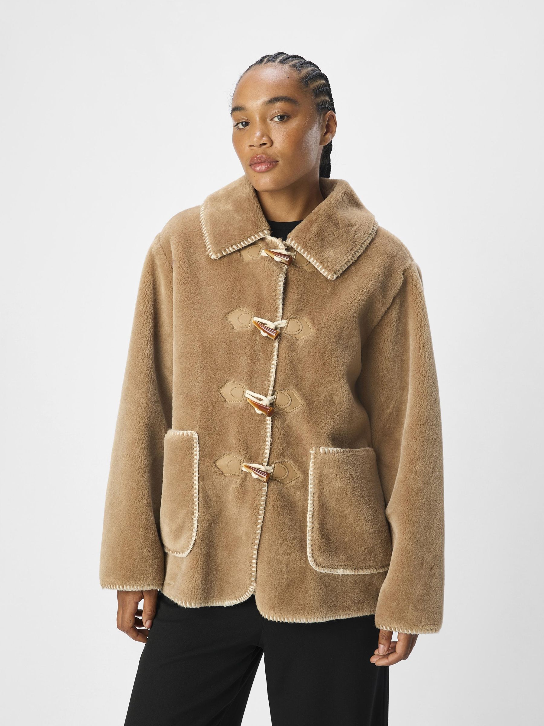 FAUX FUR COAT Brown .OBJECT CI Italy