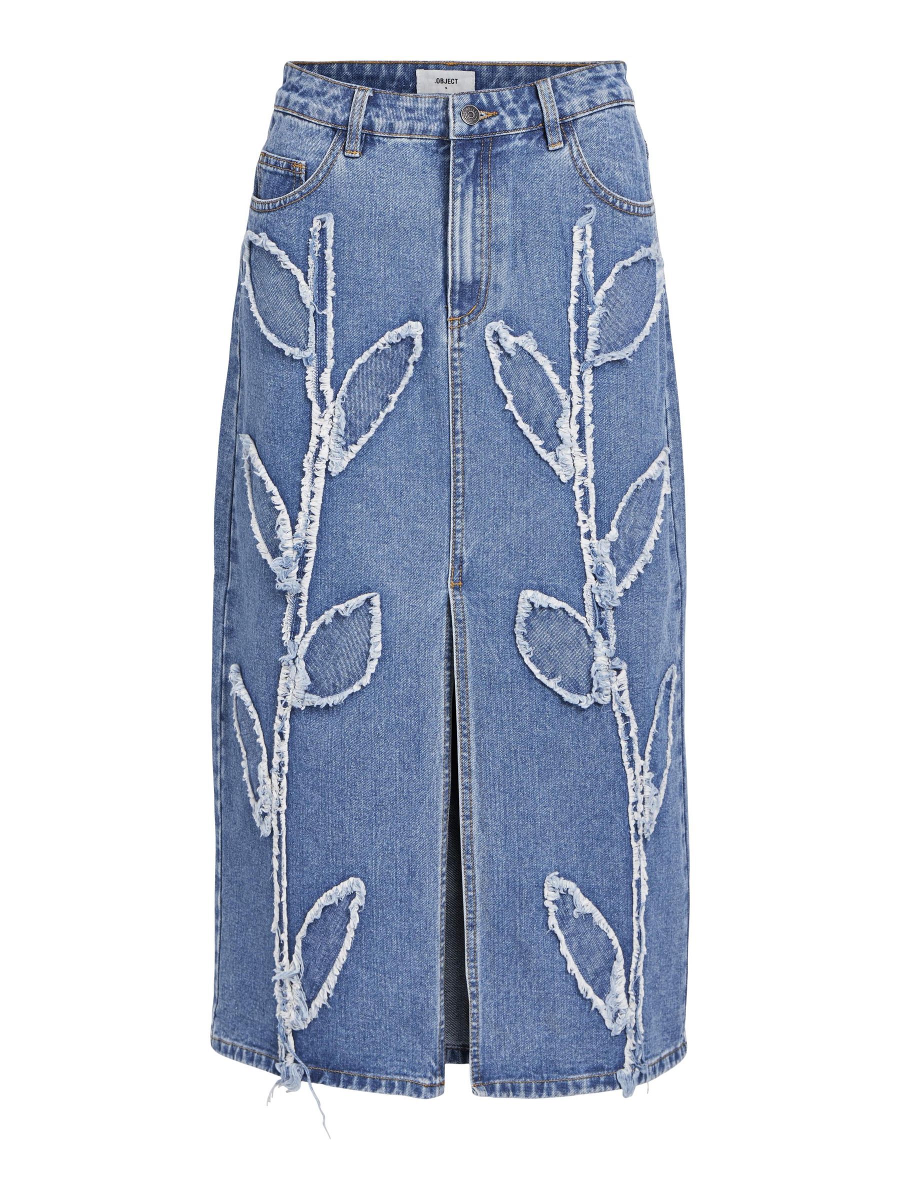 Midi jean deals skirt navy