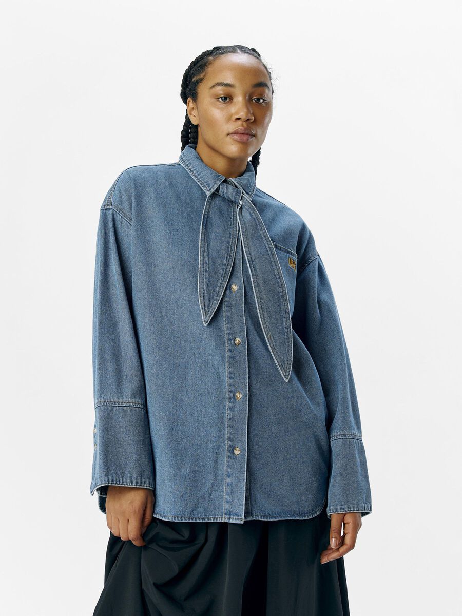 OBJECT OVERSIZE CHEMISE EN JEAN, Medium Blue Denim, highres - 23046085_MediumBlueDenim_003.jpg