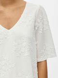 Product image thumbnail - EMBROIDERED V-NECK DRESS, White | 5