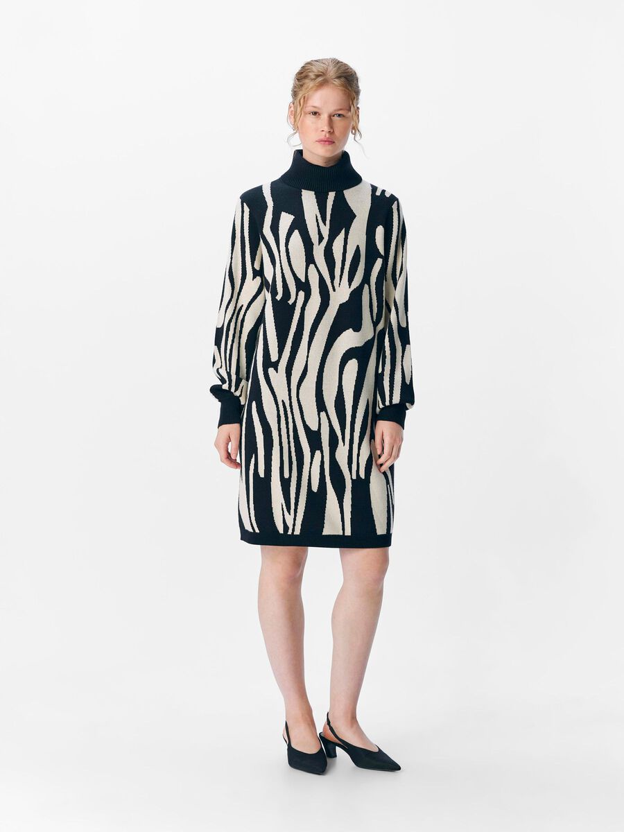 Product carousel image - OBJRAY ROBE EN MAILLE, Black | 1
