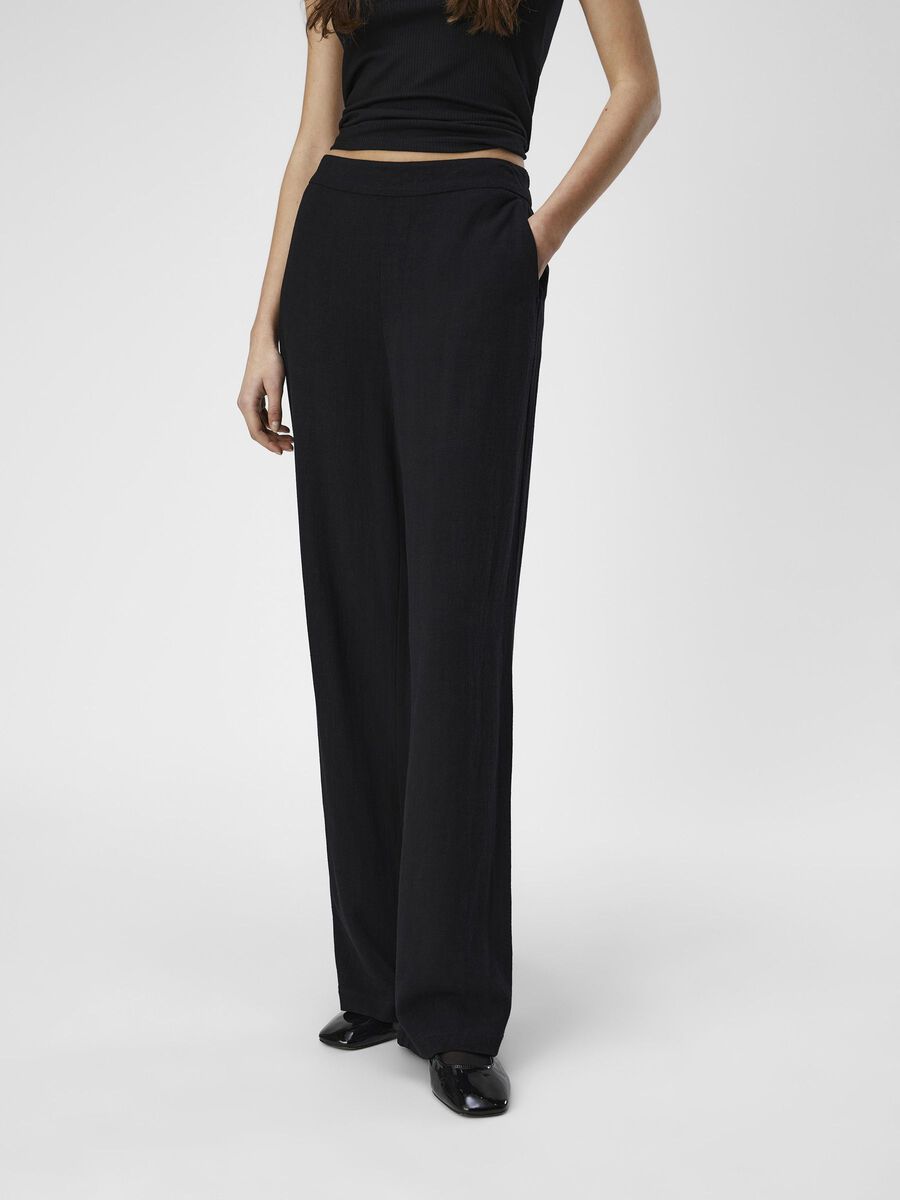 OBJECT LEINENMIX HOSE MIT WEITEM BEIN, Black, highres - 23040671_Black_003.jpg