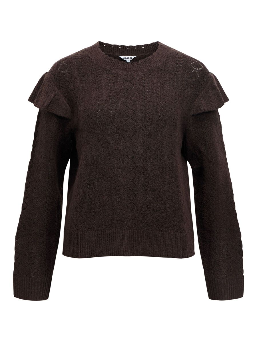Carousel image - KNITTED PULLOVER, Seal Brown | 1