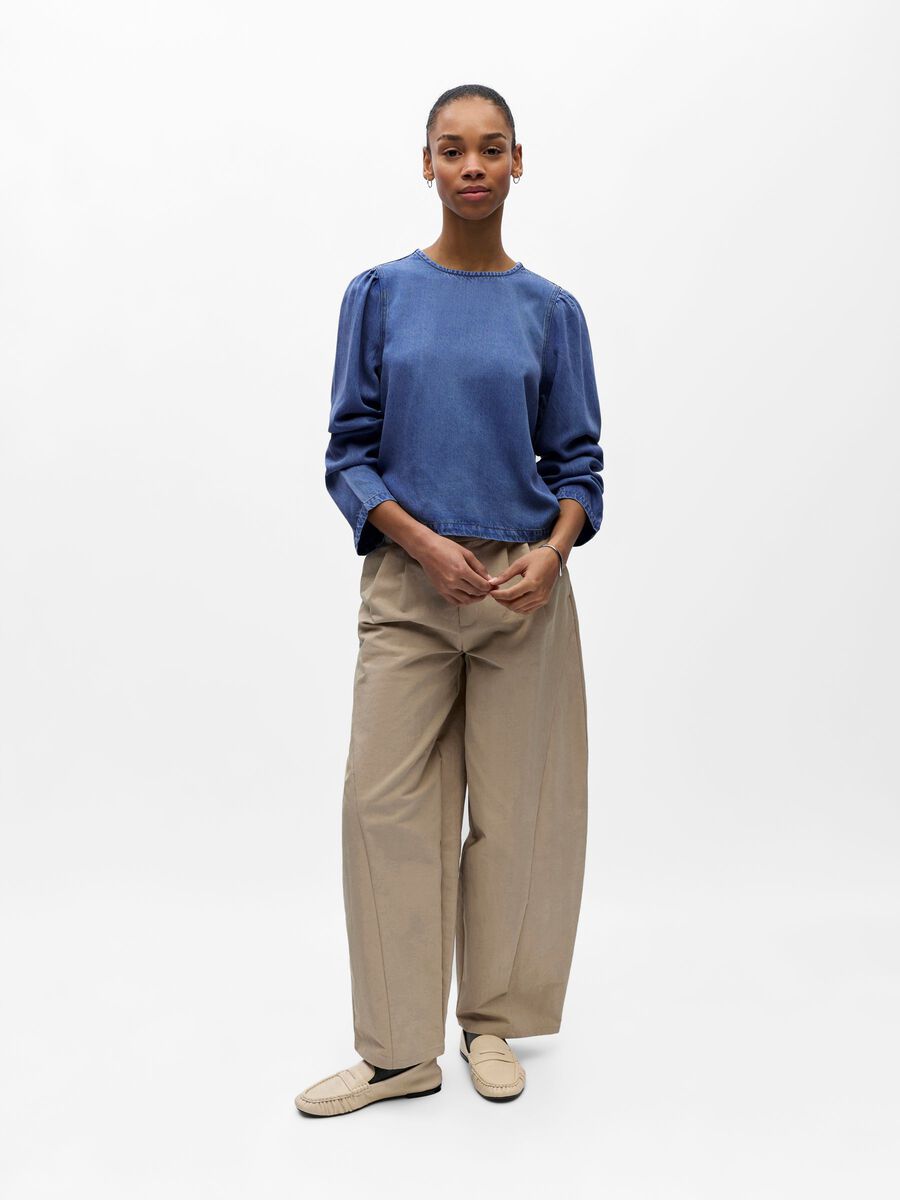 Carousel image - DENIM BLOUSE, Medium Blue Denim | 4