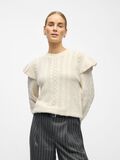 Product image thumbnail - KNITTED PULLOVER, White Sand | 2