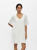 Product image thumbnail - EMBROIDERED V-NECK DRESS, White | 2
