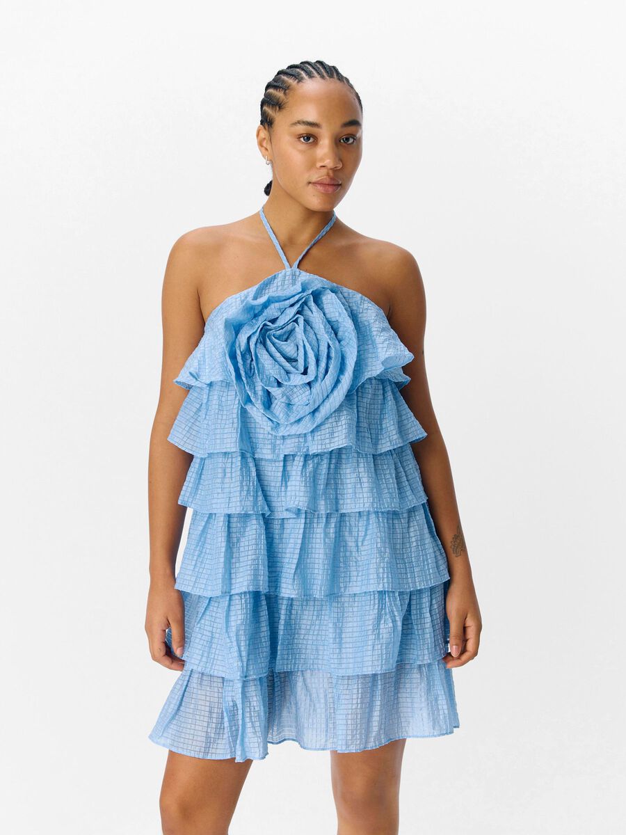 OBJECT HALTER-NECK MINI DRESS, Cornflower Blue, highres - 23046991_CornflowerBlue_003.jpg