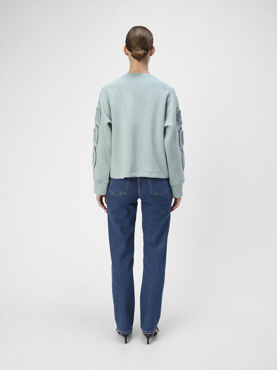 Carousel image - EMBROIDERED SWEATSHIRT, Slate | 3