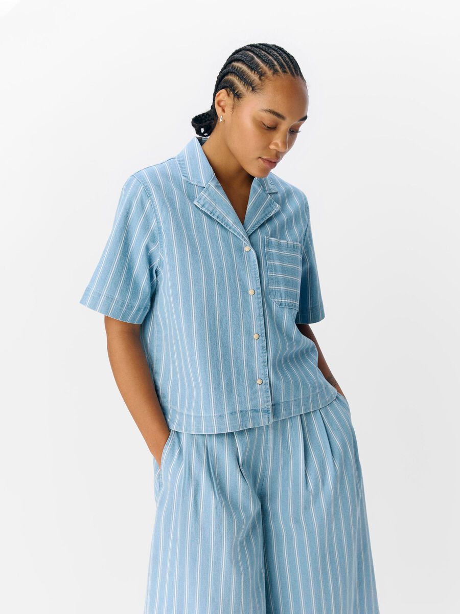 OBJECT À RAYURES CHEMISE EN JEAN, Light Blue Denim, highres - 23046794_LightBlueDenim_1194611_003.jpg