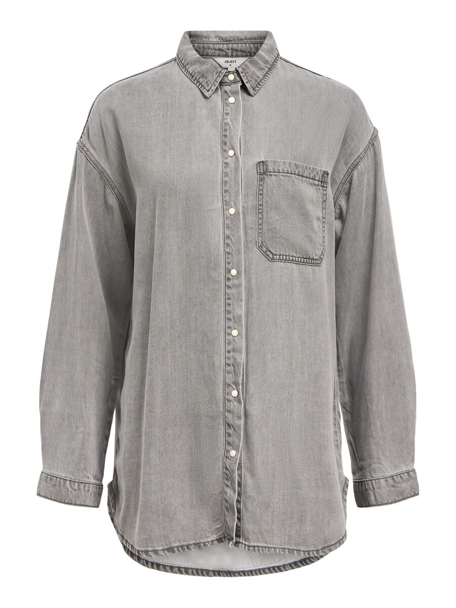 OBJECT CAMICIA DI JEANS, Light Grey Denim, highres - 23046721_LightGreyDenim_001.jpg