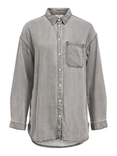 OBJECT LONGLINE DENIM SHIRT, Light Grey Denim, highres - 23046721_LightGreyDenim_001.jpg