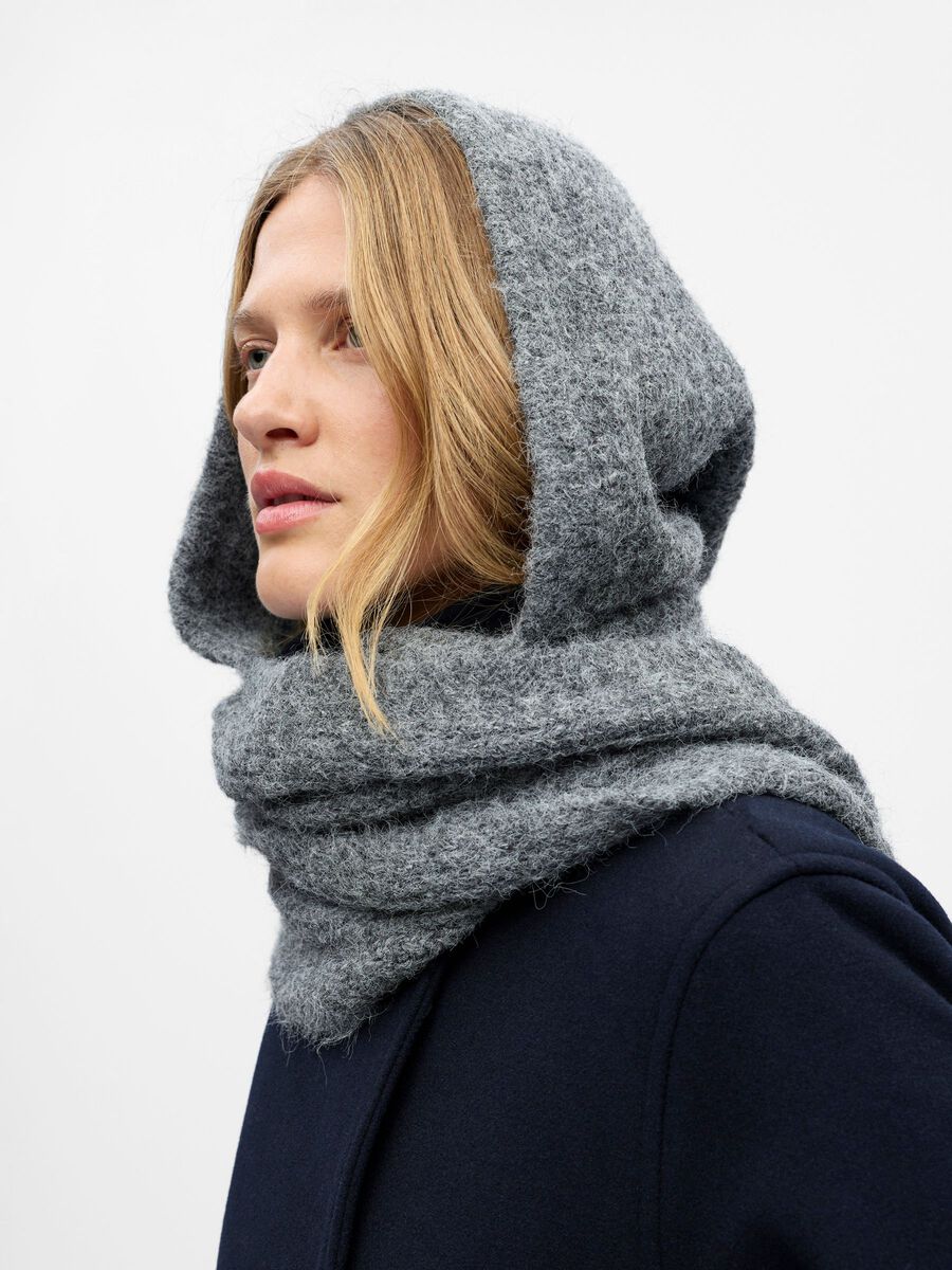 Product carousel image - BALACLAVA SCARF, Medium Grey Melange | 1