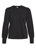 Product image thumbnail - BALLOON SLEEVED TOP, Black | 1