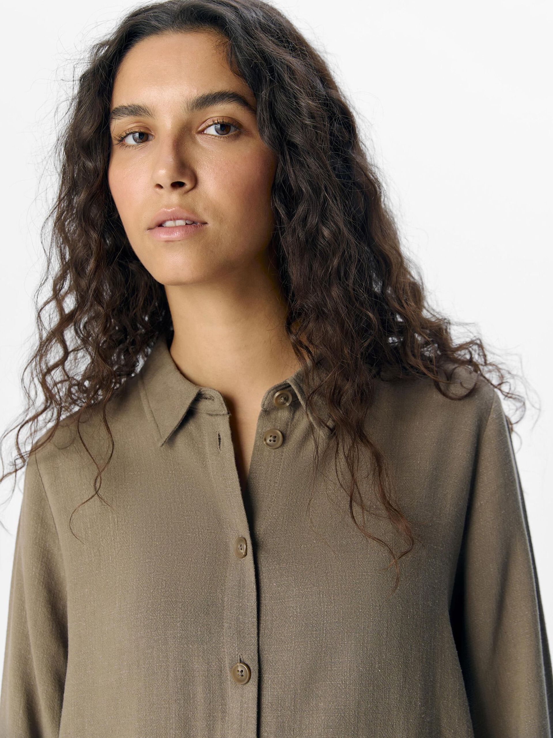 Carousel image - LINEN SHIRT, Morel | 5