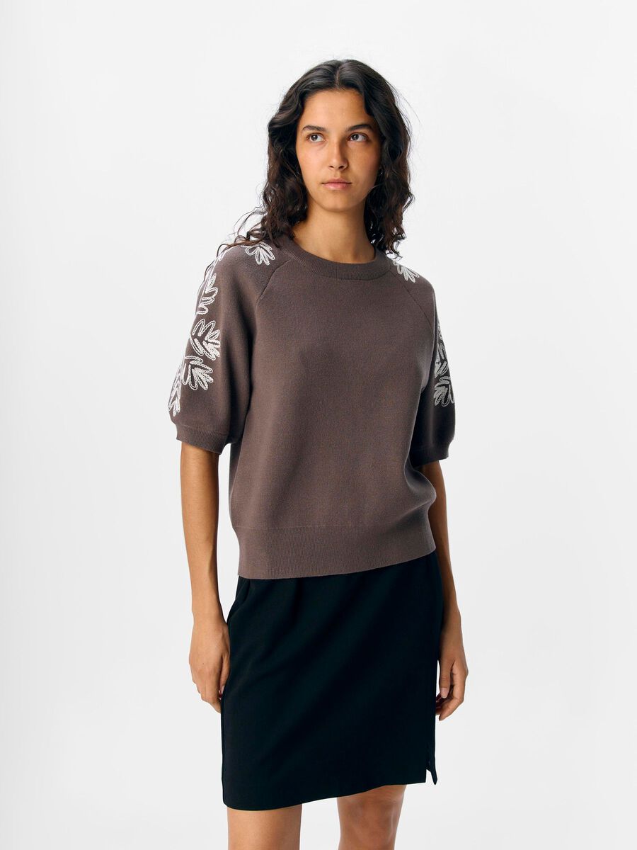 OBJECT EMBROIDERED KNITTED TOP, Morel, highres - 23044936_Morel_1131847_003.jpg
