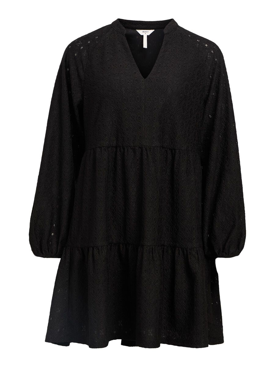 OBJECT SPETSPRYDD KORT KLÄNNING, Black, highres - 23046509_Black_001.jpg