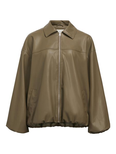 OBJECT FAUX LEATHER BOMBER JACKET, Capulet Olive, highres - 23046749_CapuletOlive_001.jpg