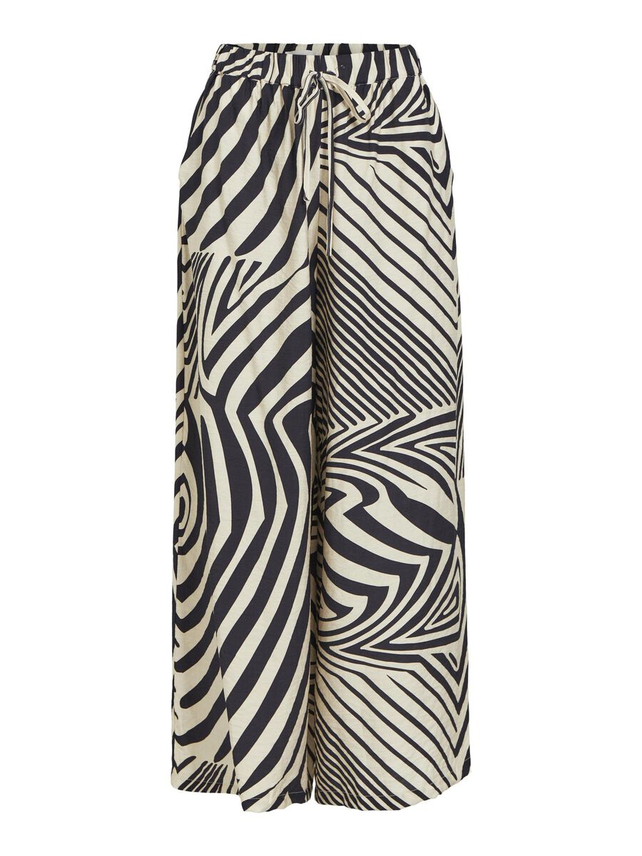 Object Collectors Item PRINTED WIDE-LEG TROUSERS, Black, highres - 23042310_Black_1047095_001.jpg