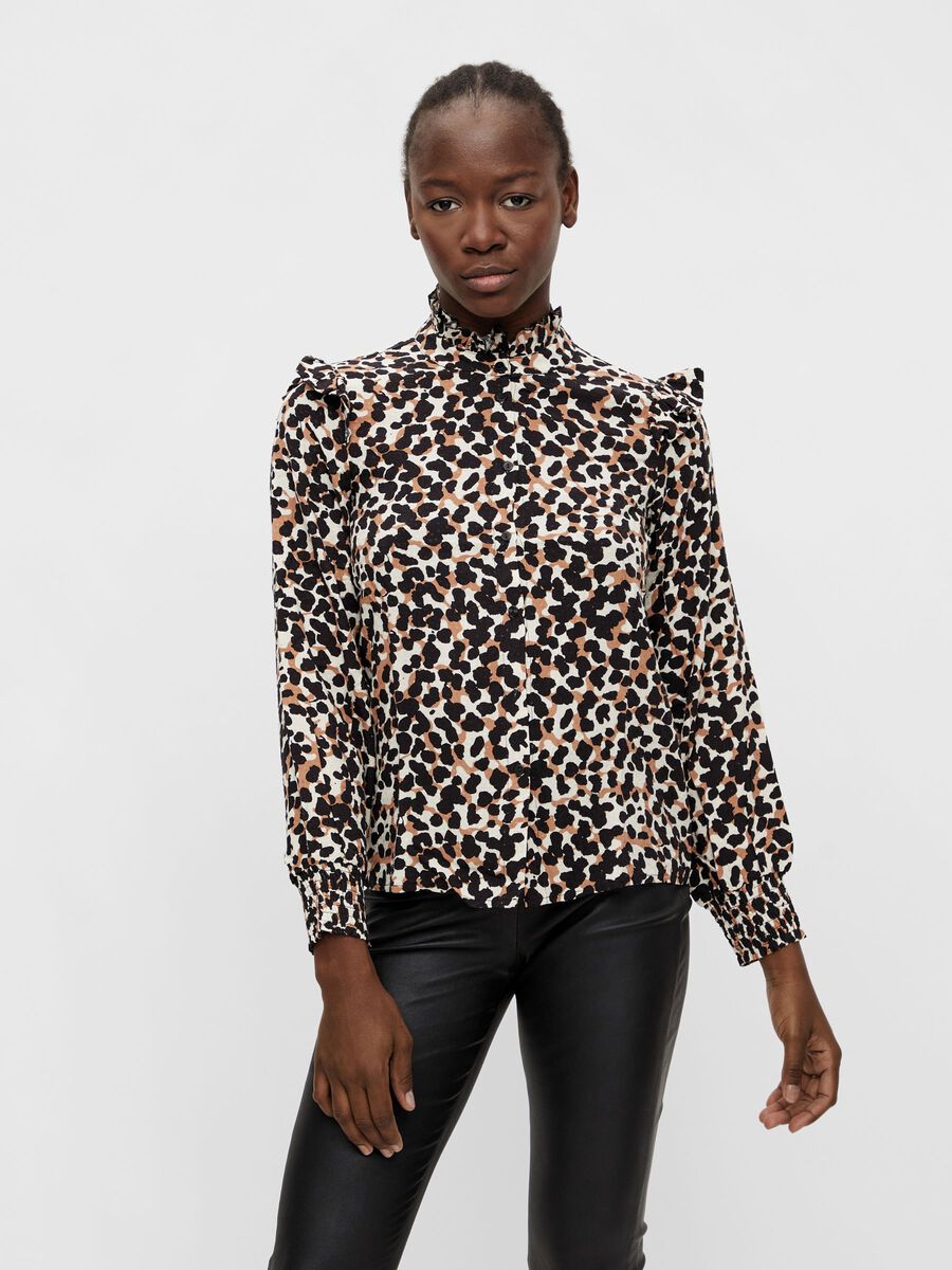 Product carousel image - PRINTED SHIRT, Black | 1