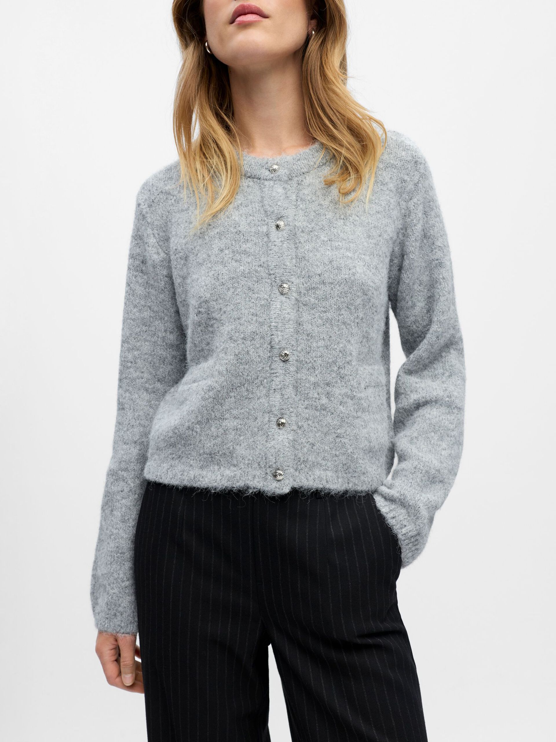 Carousel image - GEBREID VEST, Medium Grey Melange | 5