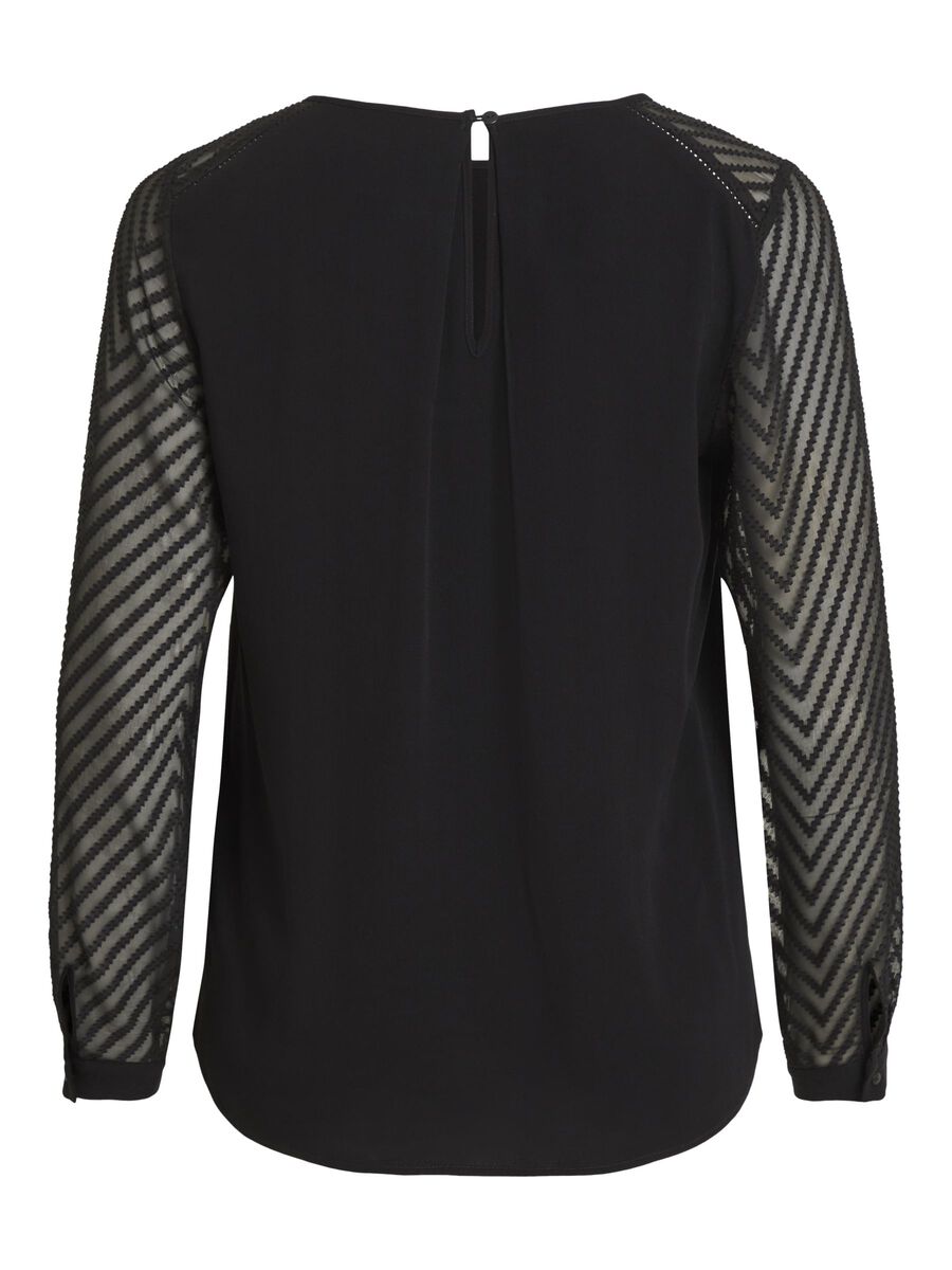 Object Collectors Item SPETSÄRMAD BLUS, Black, highres - 23028558_Black_002.jpg