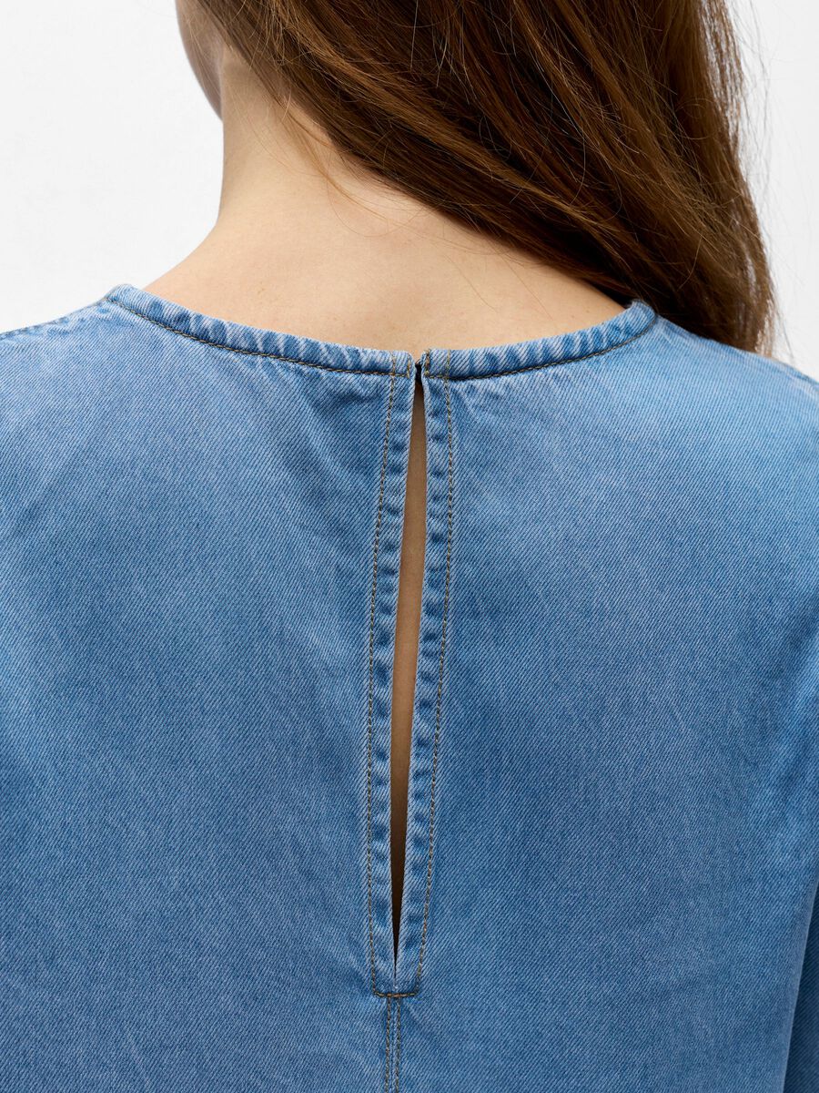 Carousel image - DENIM BLOUSE, Light Blue Denim | 5