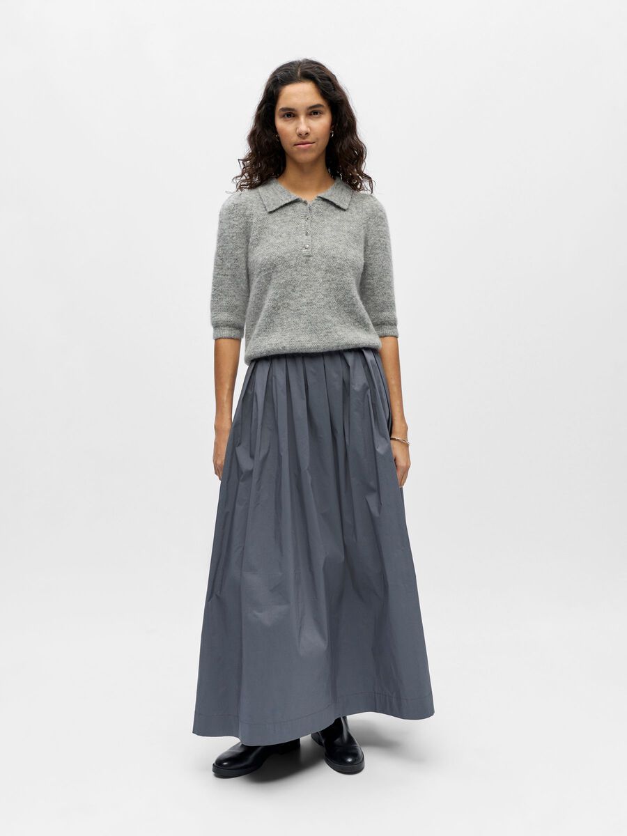 Carousel image - A-LINE MAXI SKIRT, Gunmetal | 4