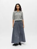 Product image thumbnail - A-LINE MAXI SKIRT, Gunmetal | 4