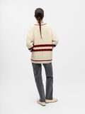 Product image thumbnail - STRIPED KNITTED PULLOVER, White Sand | 3