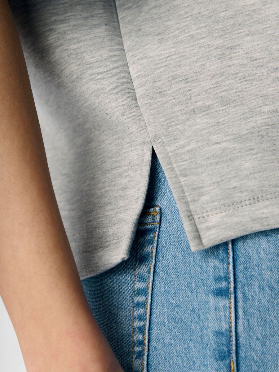Carousel image - BOXY T-SHIRT, Light Grey Melange | 5