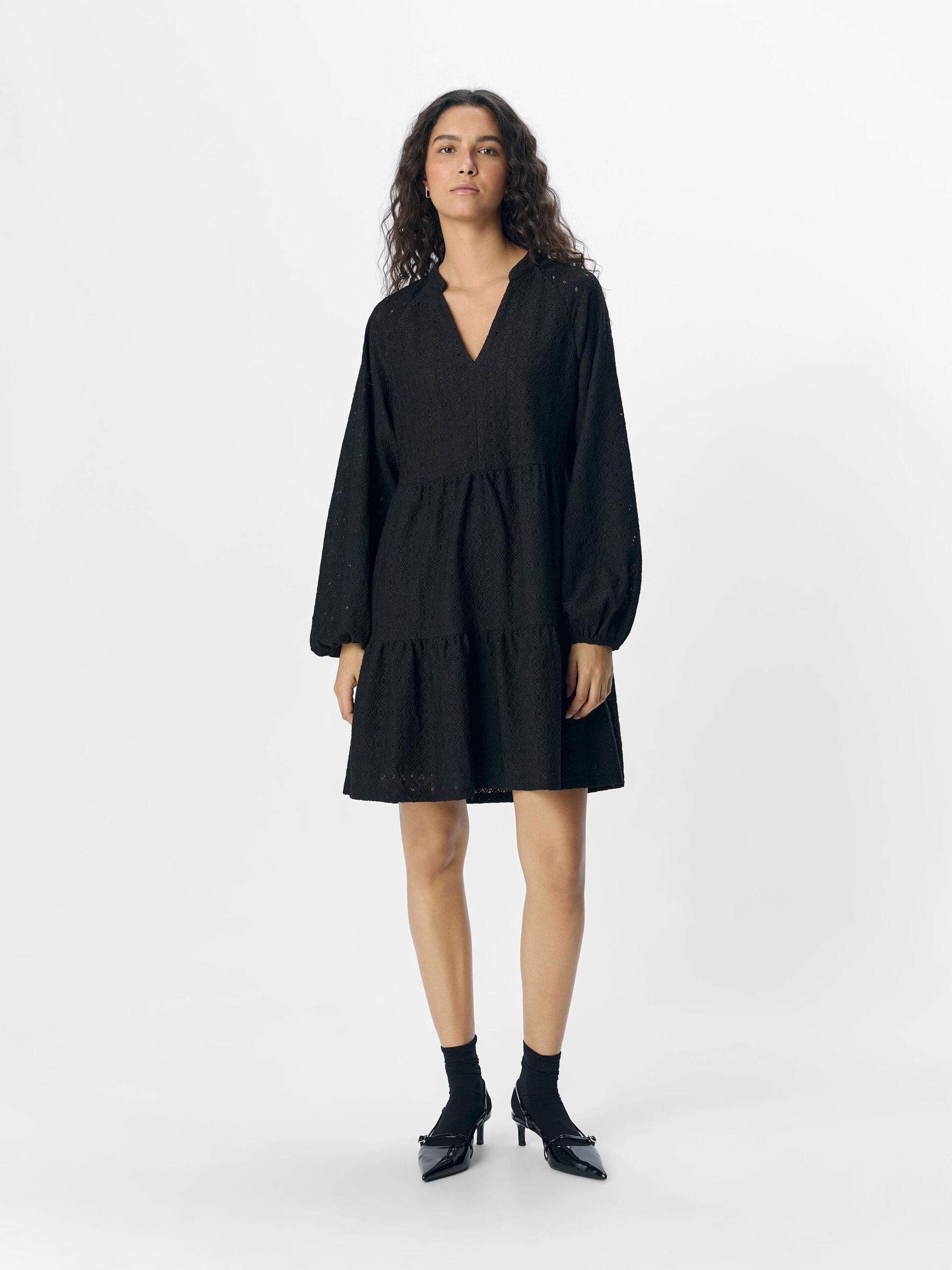 Carousel image - DENTELLE MINI-ROBE, Black | 4