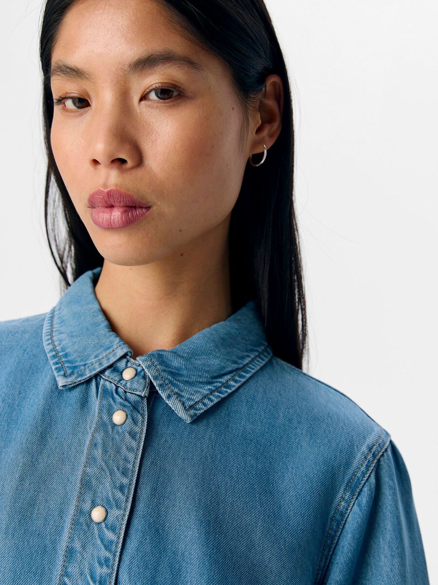 Carousel image - KURZÄRMELIGES JEANSHEMD, Light Blue Denim | 5