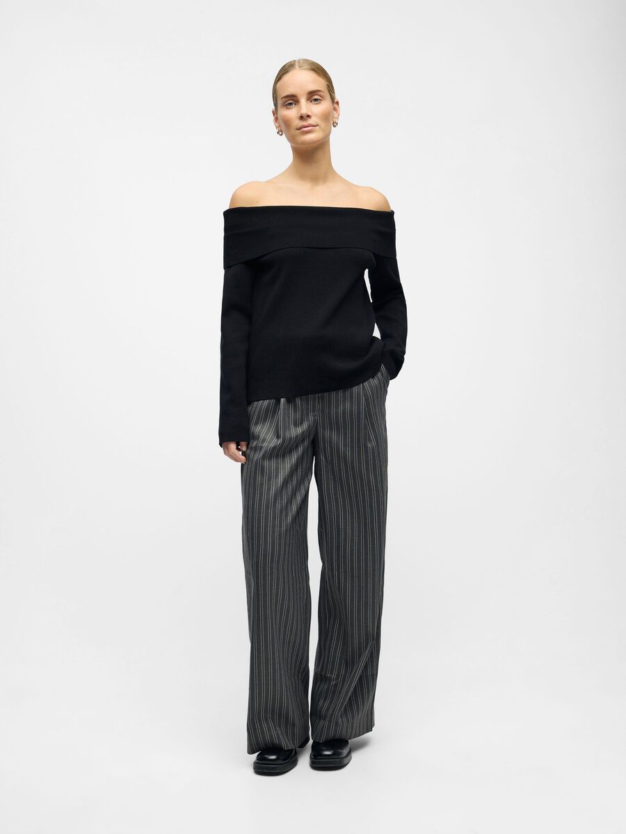Carousel image - SCHULTERFREIER PULLOVER, Black | 4