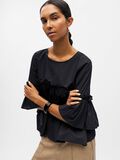 Product image thumbnail - RUFFLED BLOUSE, Black | 6