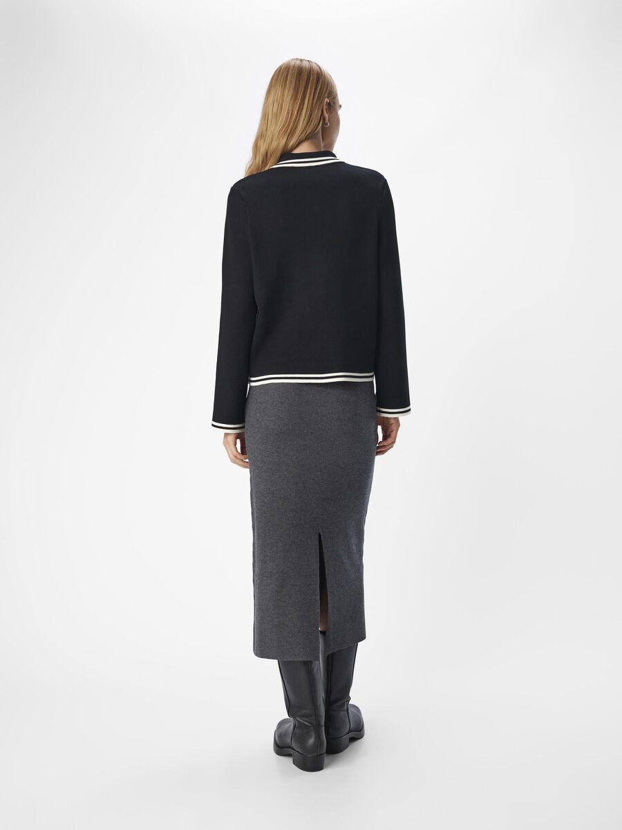 OBJECT LONG SLEEVED  CARDIGAN, Black, highres - 23046580_Black_1185036_004.jpg