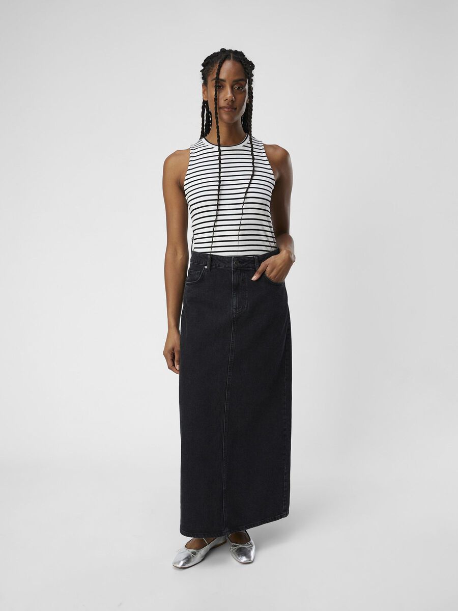 OBJECT DENIM MAXI SKIRT, Black Denim, highres - 23044363_BlackDenim_003.jpg