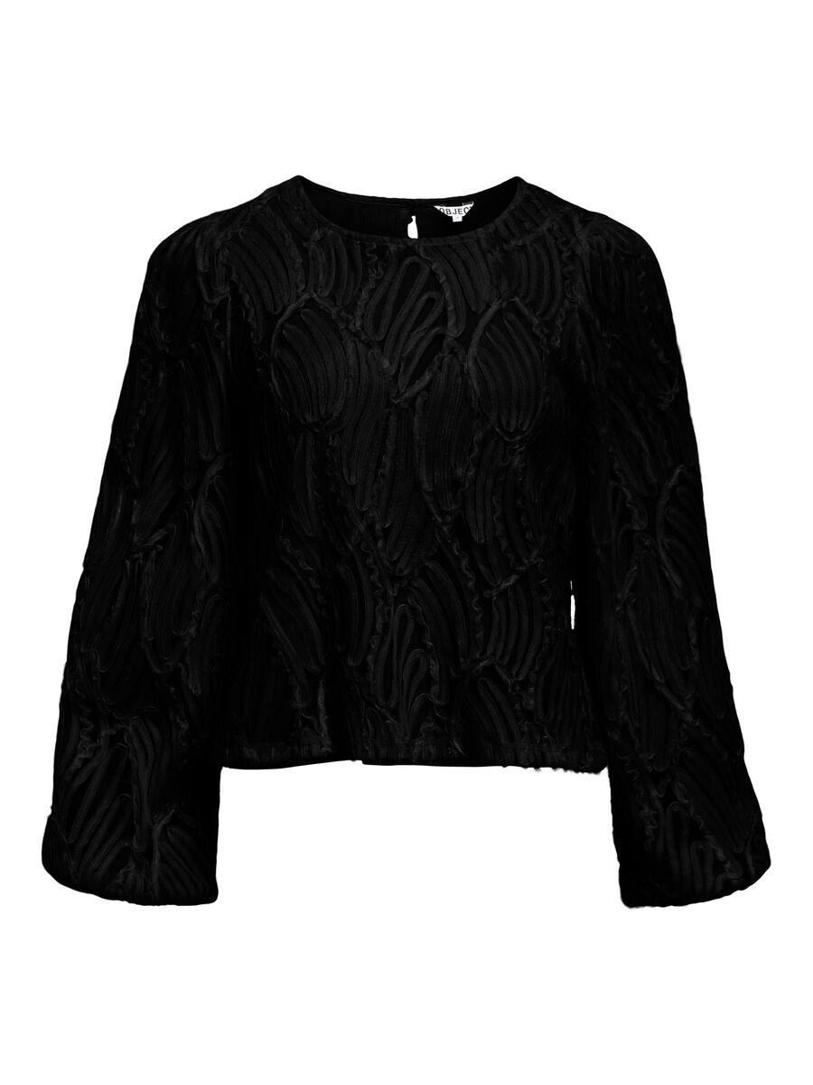 Carousel image - TEXTURÉE BLOUSE, Black | 1