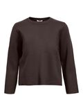 Product image thumbnail - LONG SLEEVED KNITTED PULLOVER, Seal Brown | 1