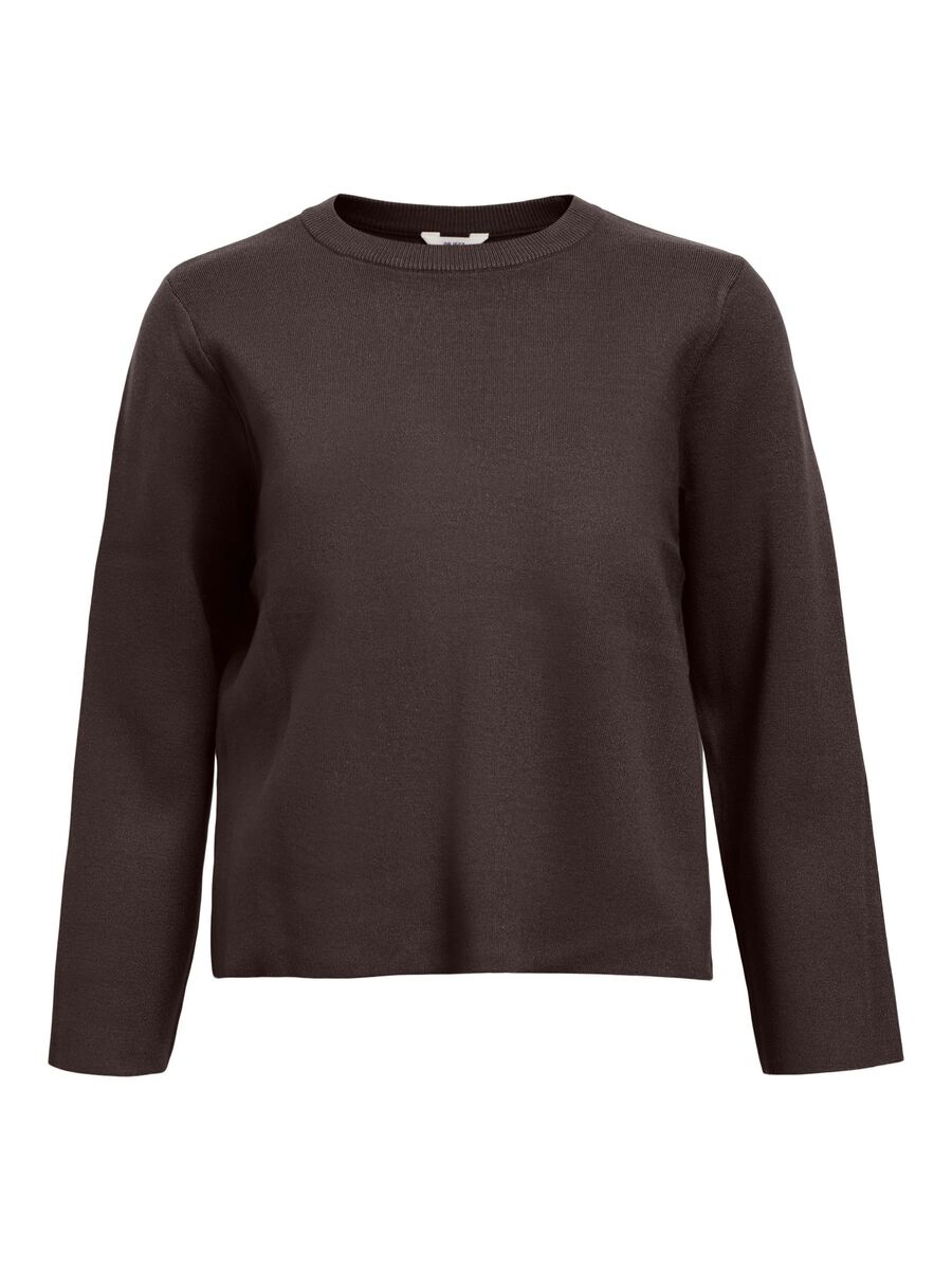 Carousel image - LONG SLEEVED KNITTED PULLOVER, Seal Brown | 1
