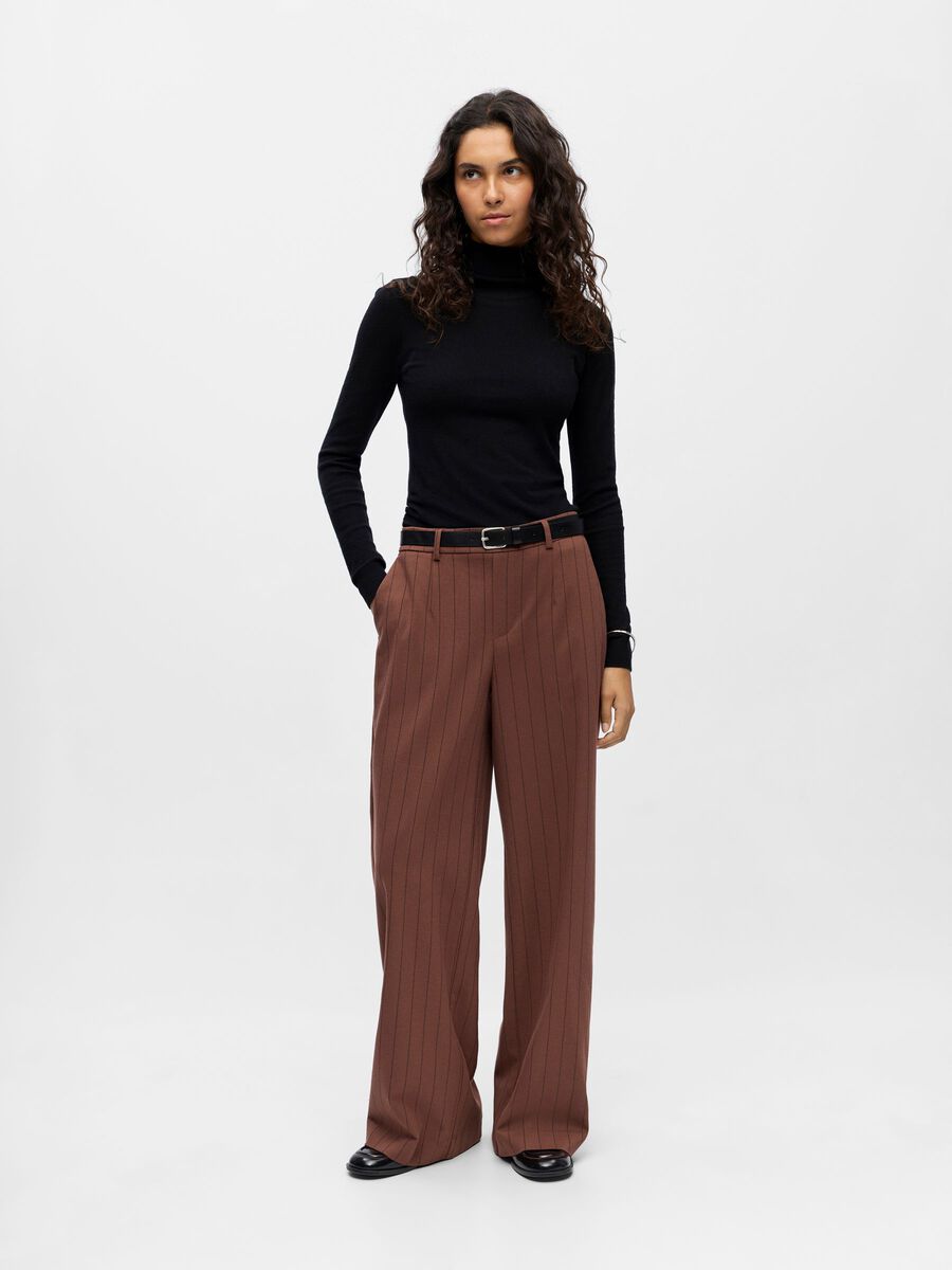 Carousel image - OBJLISA PANTALON À JAMBE AMPLE, Cocoa Brown | 4