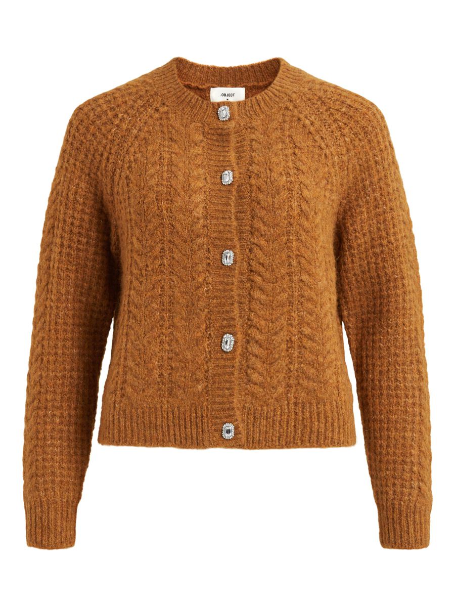 OBJECT KABEL DIAMANTKNAPP CARDIGAN, Tapenade, highres - 23033243_Tapenade_001.jpg