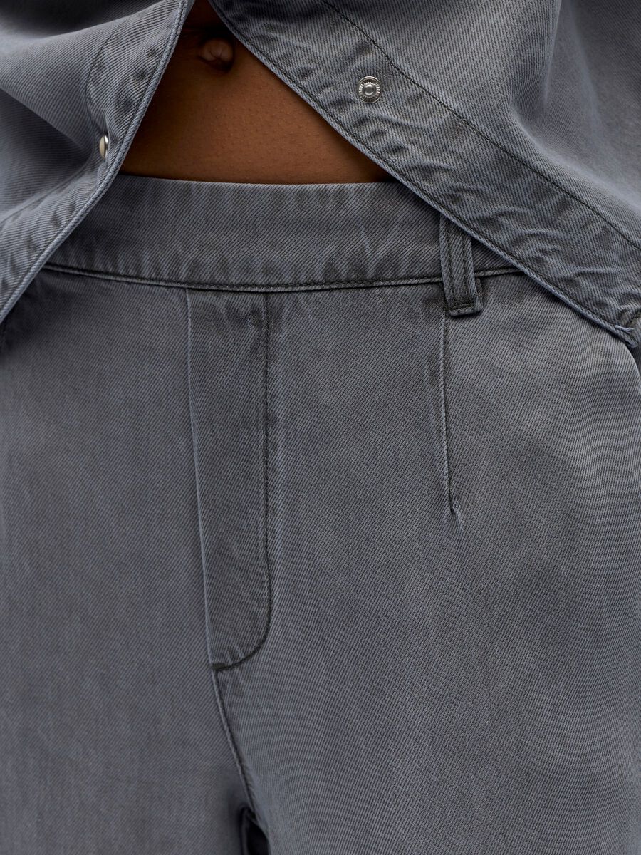 Carousel image - LOOSE TROUSERS, Light Grey Denim | 5