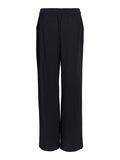 Product image thumbnail - EN LIN MÉLANGÉ PANTALON À JAMBE AMPLE, Black | 2